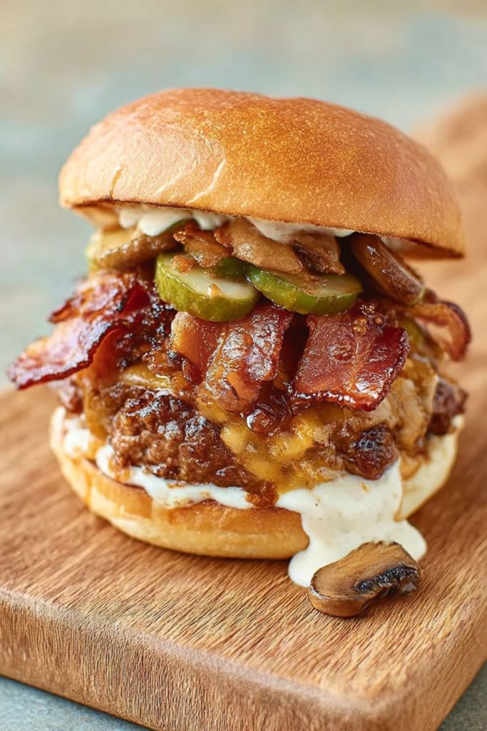 Bacon rarebit burger Recipe