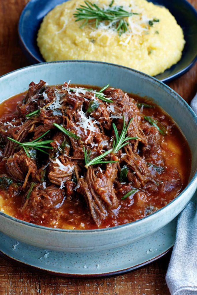 Beef Shin Ragu with Creamy Polenta Recipe