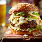 Blue Cheese & Apple Burger Recipe