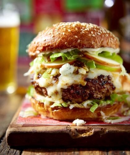 Blue Cheese & Apple Burger Recipe