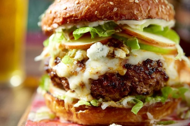 Blue Cheese & Apple Burger Recipe