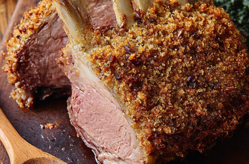 Chestnut & Porcini-Crusted Veal Rack Recipe