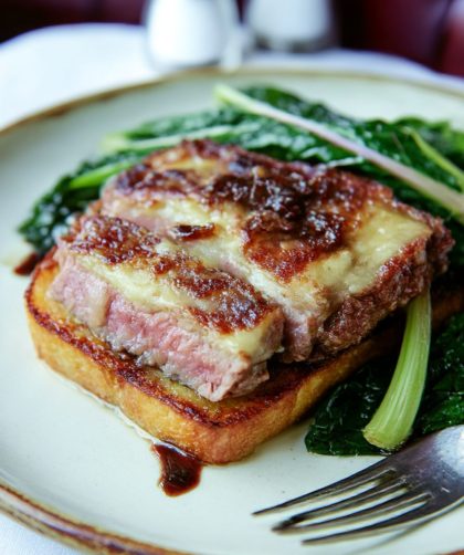 Grilled Veal with Welsh Rarebit Recipe