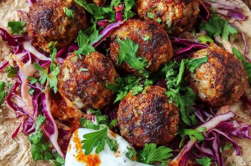 Harissa meatball wraps Recipe