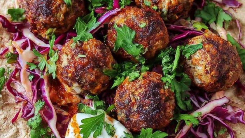 Harissa meatball wraps Recipe
