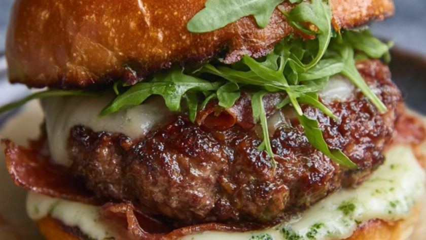 Mega mozzarella-stuffed burgers Recipe