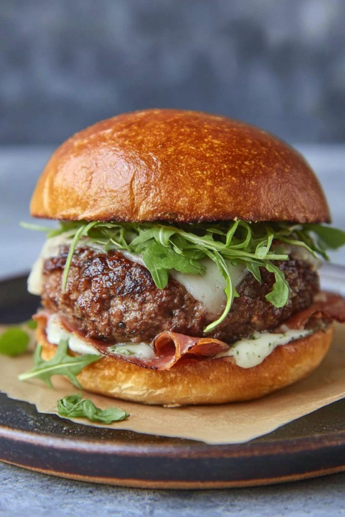 Mega mozzarella-stuffed burgers Recipe