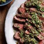 Poached Beef with Herb Vinaigrette & Leeks Recipe