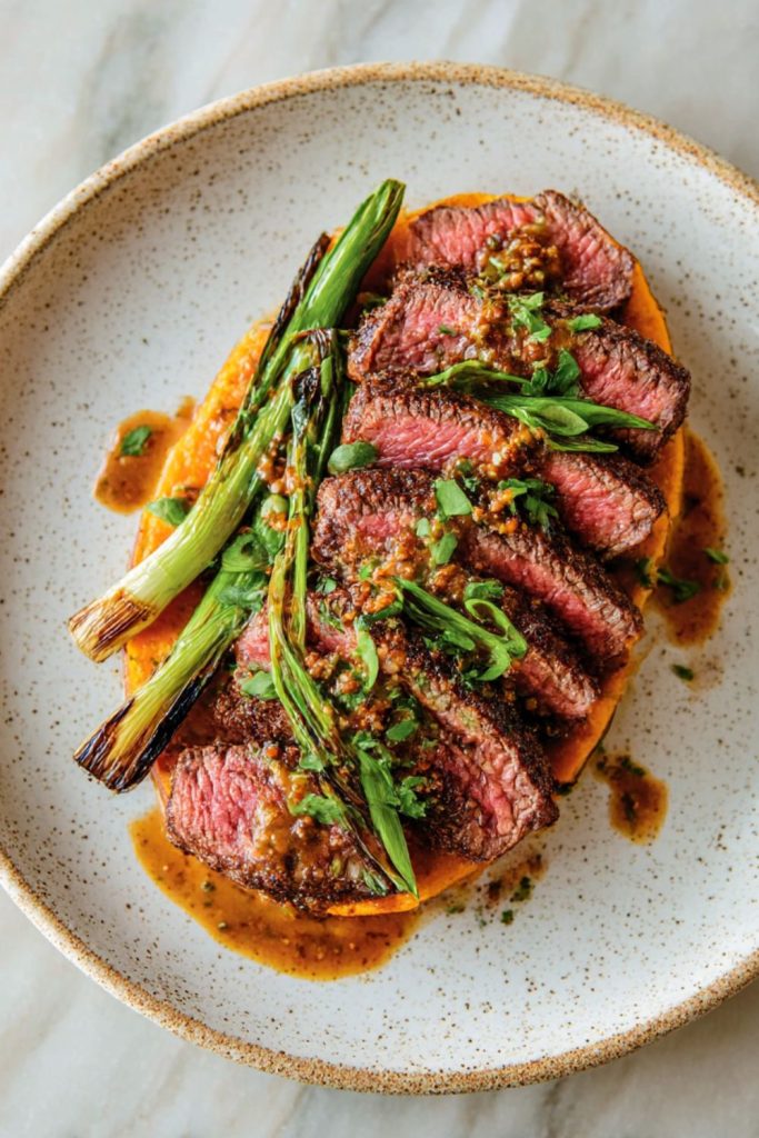 Seared steak & red chimichurri Recipe