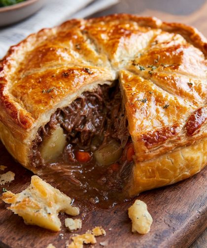 Warwick Davis' Steak & Stilton Pie Recipe