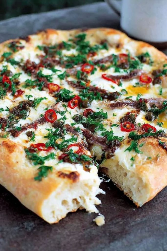 Anchovy, Chilli & Caper Pizza Recipe