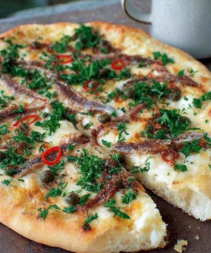 Anchovy, Chilli & Caper Pizza Recipe
