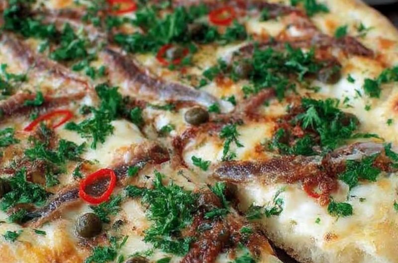 Anchovy, Chilli & Caper Pizza Recipe