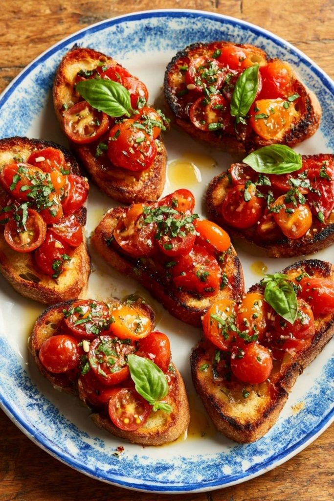Bruschetta with tomato & basil Recipe