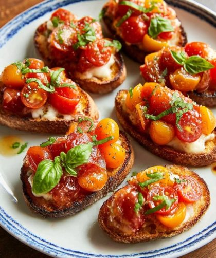 Bruschetta with tomato & basil Recipe