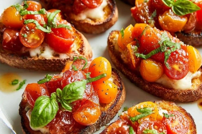 Bruschetta with tomato & basil Recipe