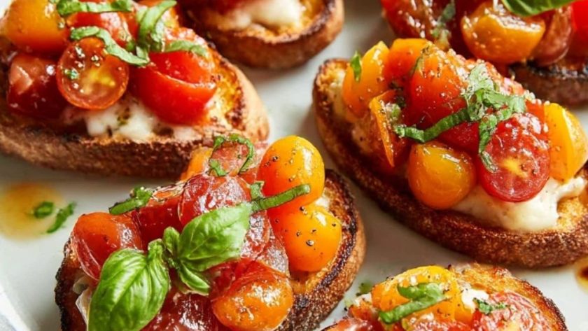 Bruschetta with tomato & basil Recipe