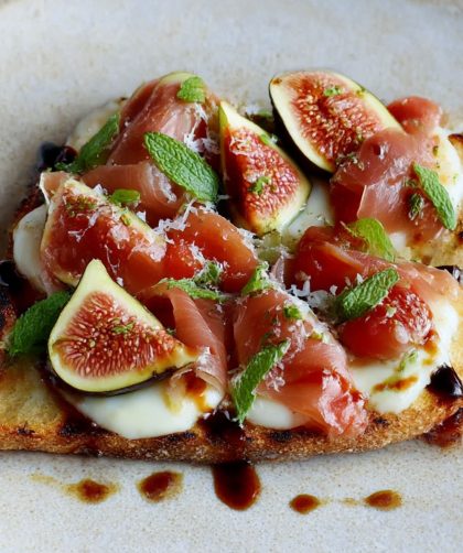 Crostini - prosciutto, figs and mint Recipe