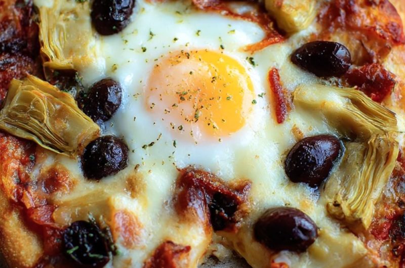 Egg, Prosciutto & Artichoke Pizza Recipe