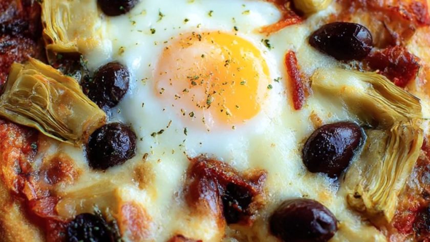 Egg, Prosciutto & Artichoke Pizza Recipe