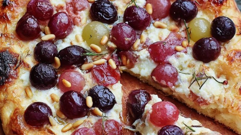 Grape, Rosemary & Ricotta Pizza Recipe