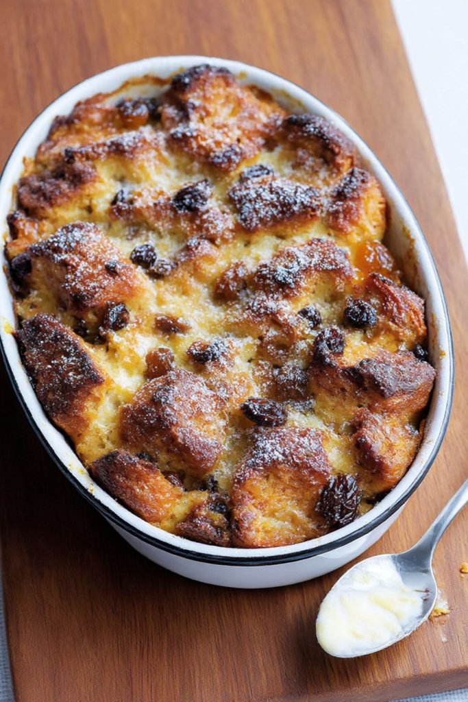 Hot cross bun and butter pudding Recipe