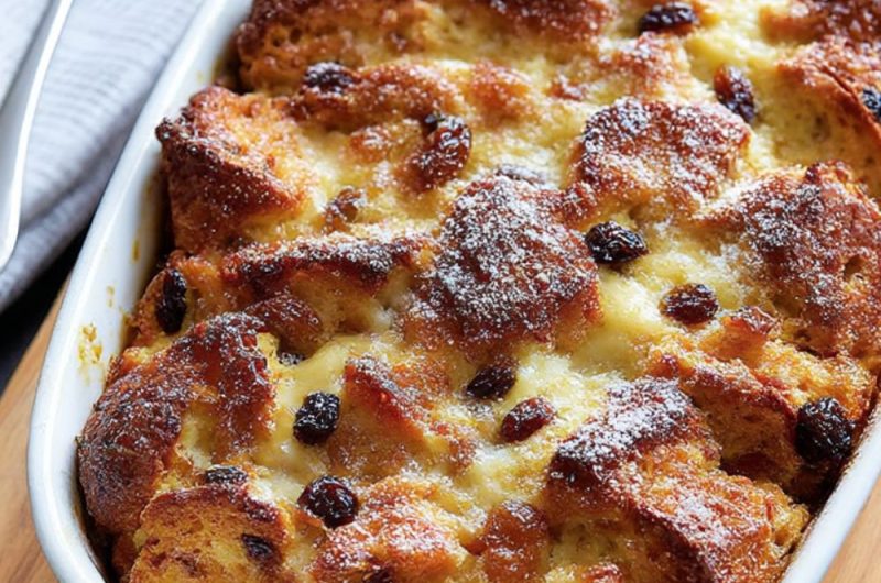 Hot cross bun and butter pudding Recipe