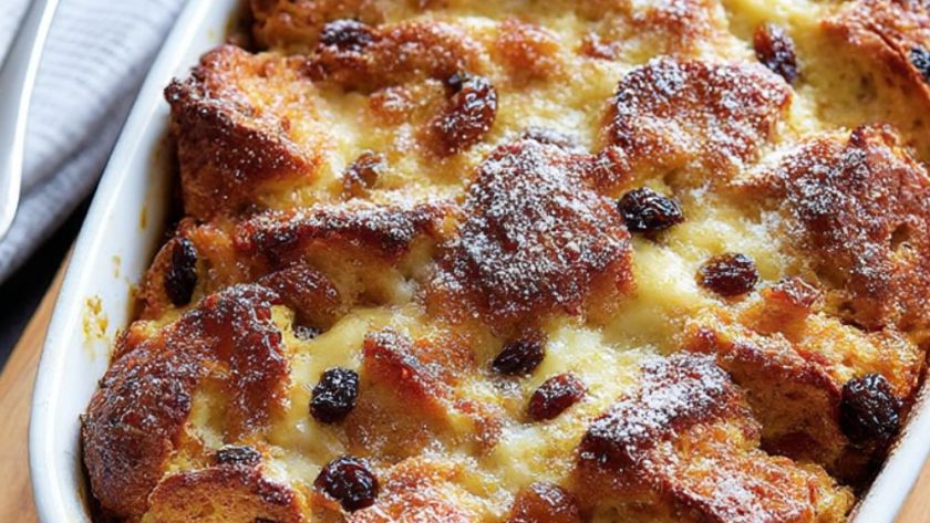 Hot cross bun and butter pudding Recipe