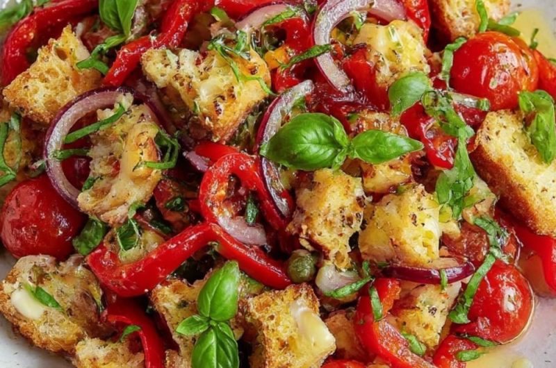 Italian tomato and bread salad (Panzanella) Recipe