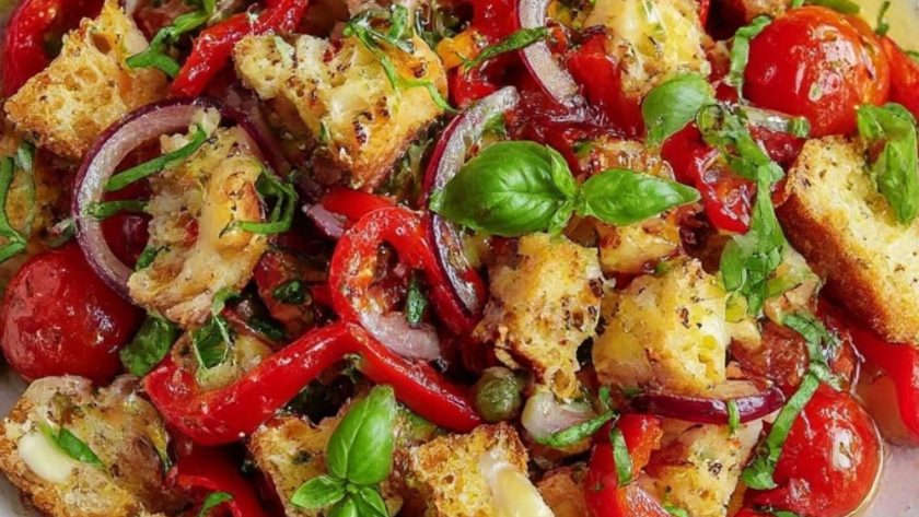Italian tomato and bread salad (Panzanella) Recipe