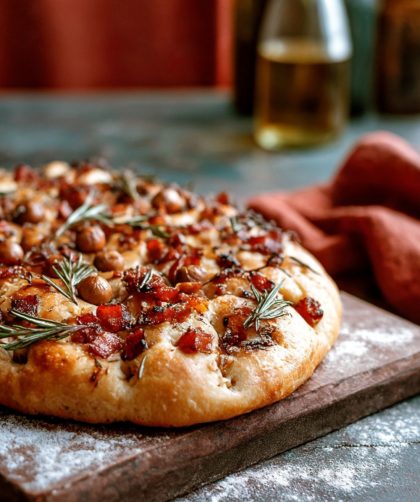 Chestnut, rosemary & pancetta focaccia Recipe