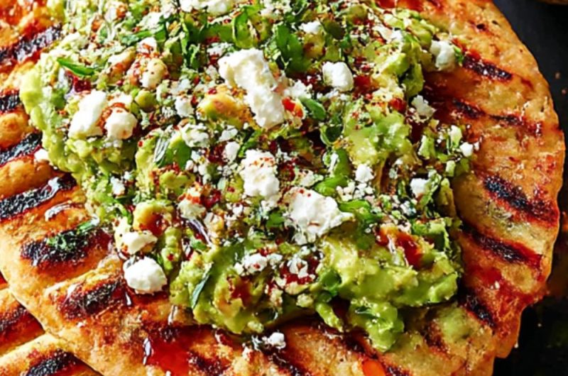 Quick Flatbreads with Avocado & Feta Recipe