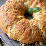 Rolled bread of Parma ham, nice cheese, egg and basil Recipe