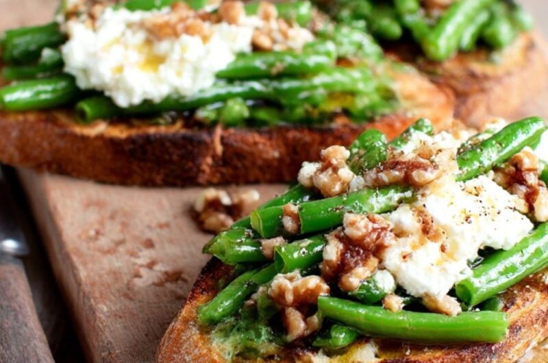 Runner beans, goat’s cheese & walnuts on sourdough Recipe