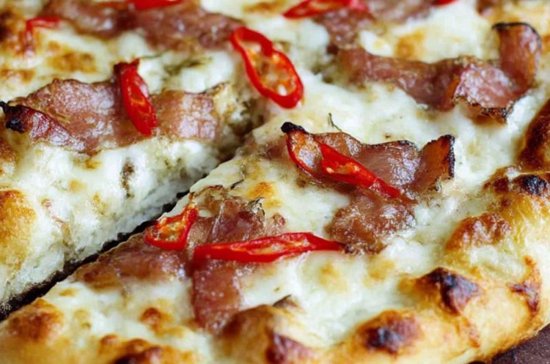 Smoked pancetta pizza Recipe