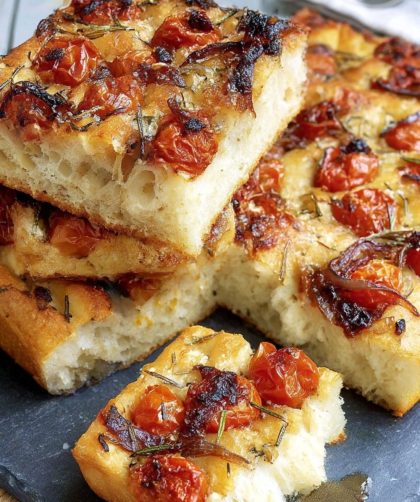 Three flavour focaccia Recipe