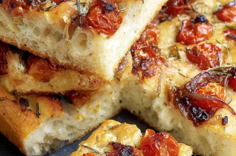 Three flavour focaccia Recipe