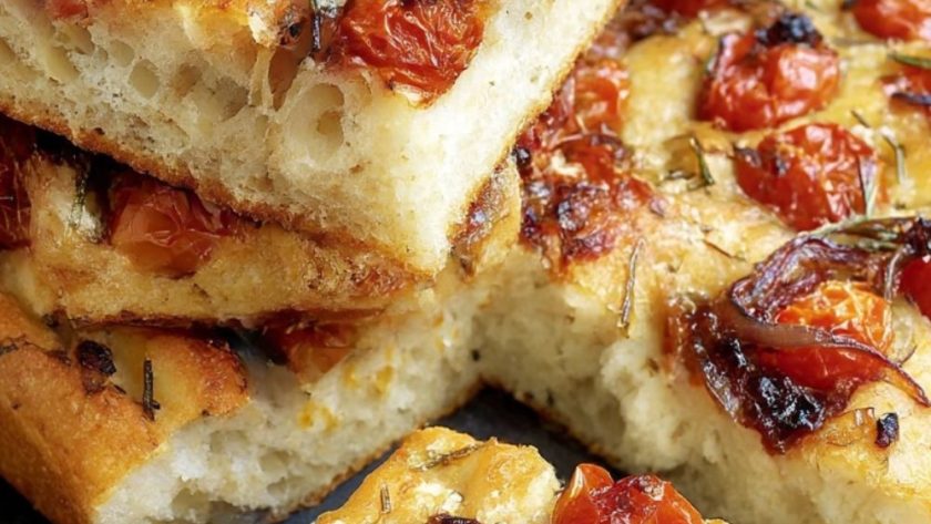 Three flavour focaccia Recipe